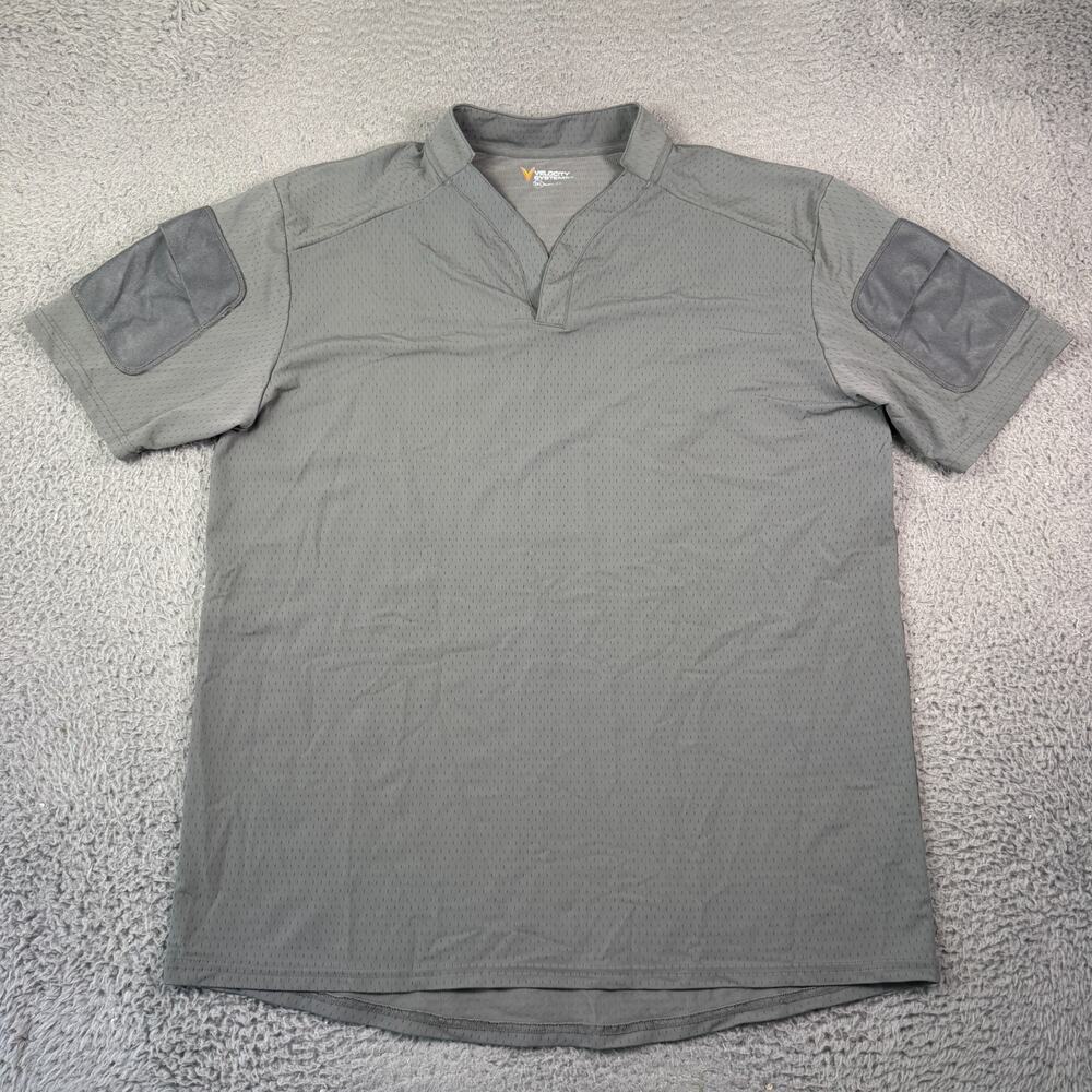 Velocity Systems BOSS Rugby Shirt Mens 2XL Gray Combat Tactical Military DEVGRU